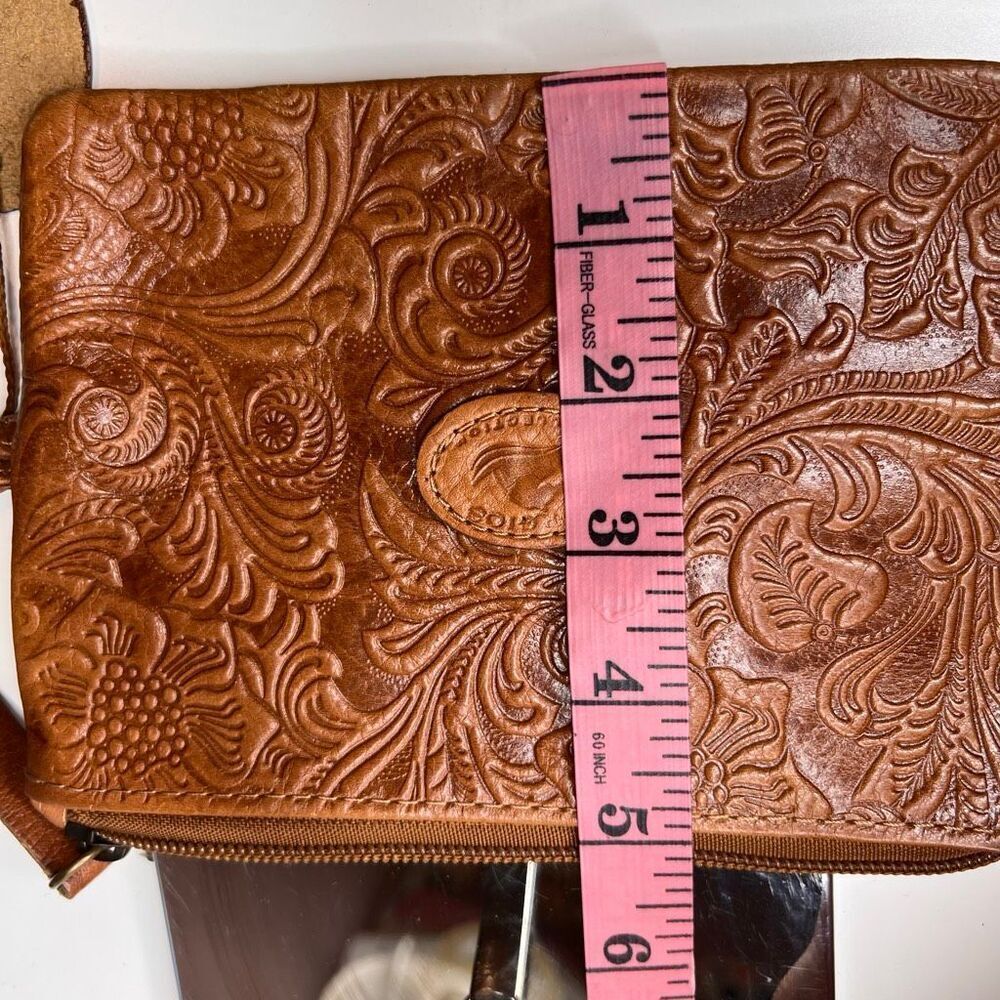 Sergios collection leather tooled wristlet - Picture 6 of 6